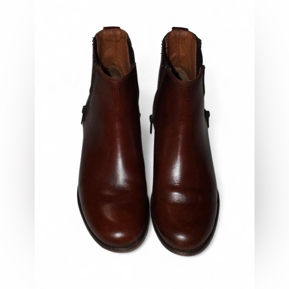 FRYE Brown Leather Ankle Boots Size 7.5 Women’s
